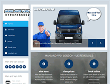 Tablet Screenshot of manandvanlondon.uk